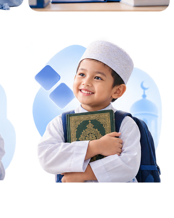 Santri memeluk Al-Qur'an
