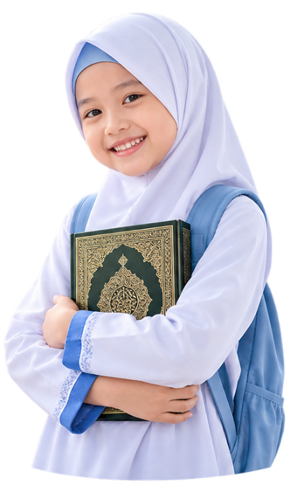 Santriwati memeluk Al-Qur'an